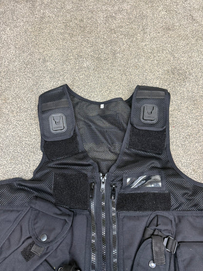 Ex Police Black Arktis Tactical Vest VGC Utility Equipment Vest Security Patrol Airsoft - X Large