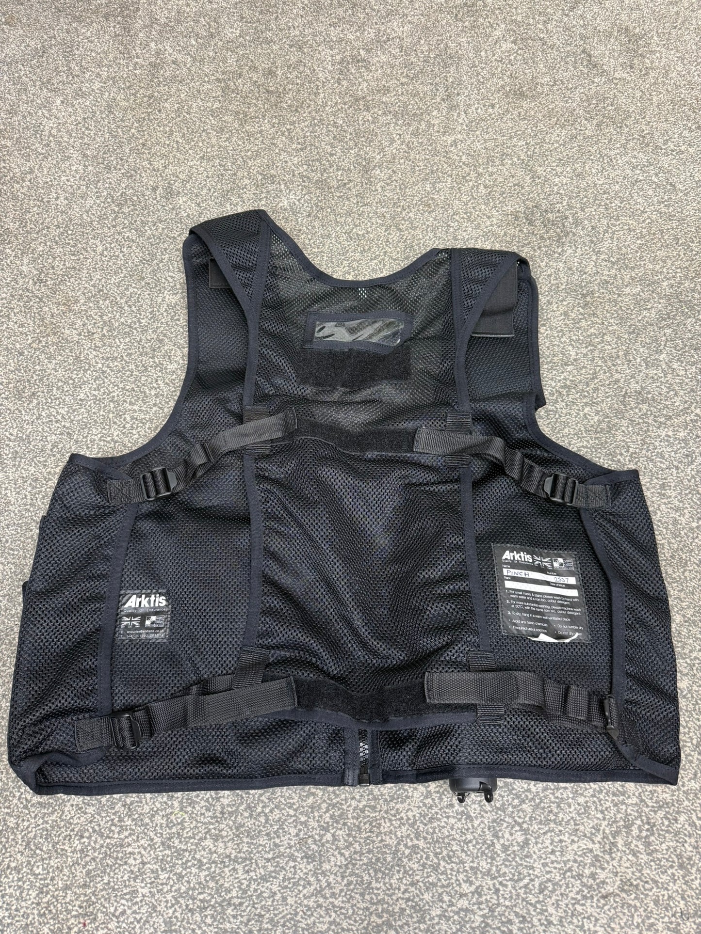 Ex Police Black Arktis Tactical Vest VGC Utility Equipment Vest Security Patrol Airsoft - X Large