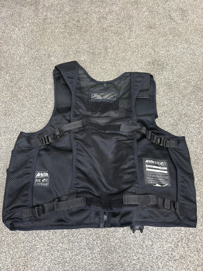 Ex Police Black Arktis Tactical Vest VGC Utility Equipment Vest Security Patrol Airsoft - X Large