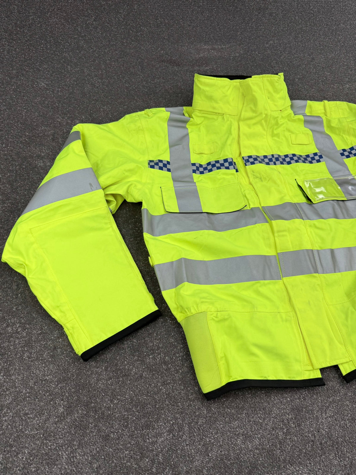 Ex Police Hi-Vis Waterproof Gore-Tex Bomber Jacket MEDIUM Walking Biker Horse Riding Recovery Coat