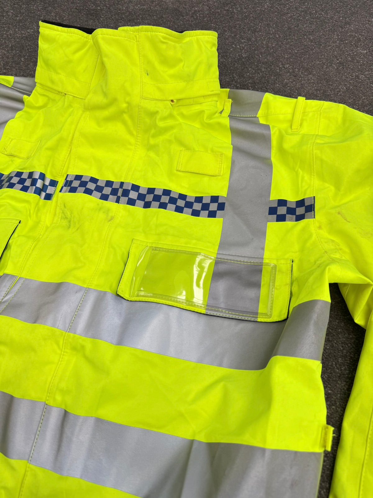 Ex Police Hi-Vis Waterproof Gore-Tex Bomber Jacket MEDIUM Walking Biker Horse Riding Recovery Coat
