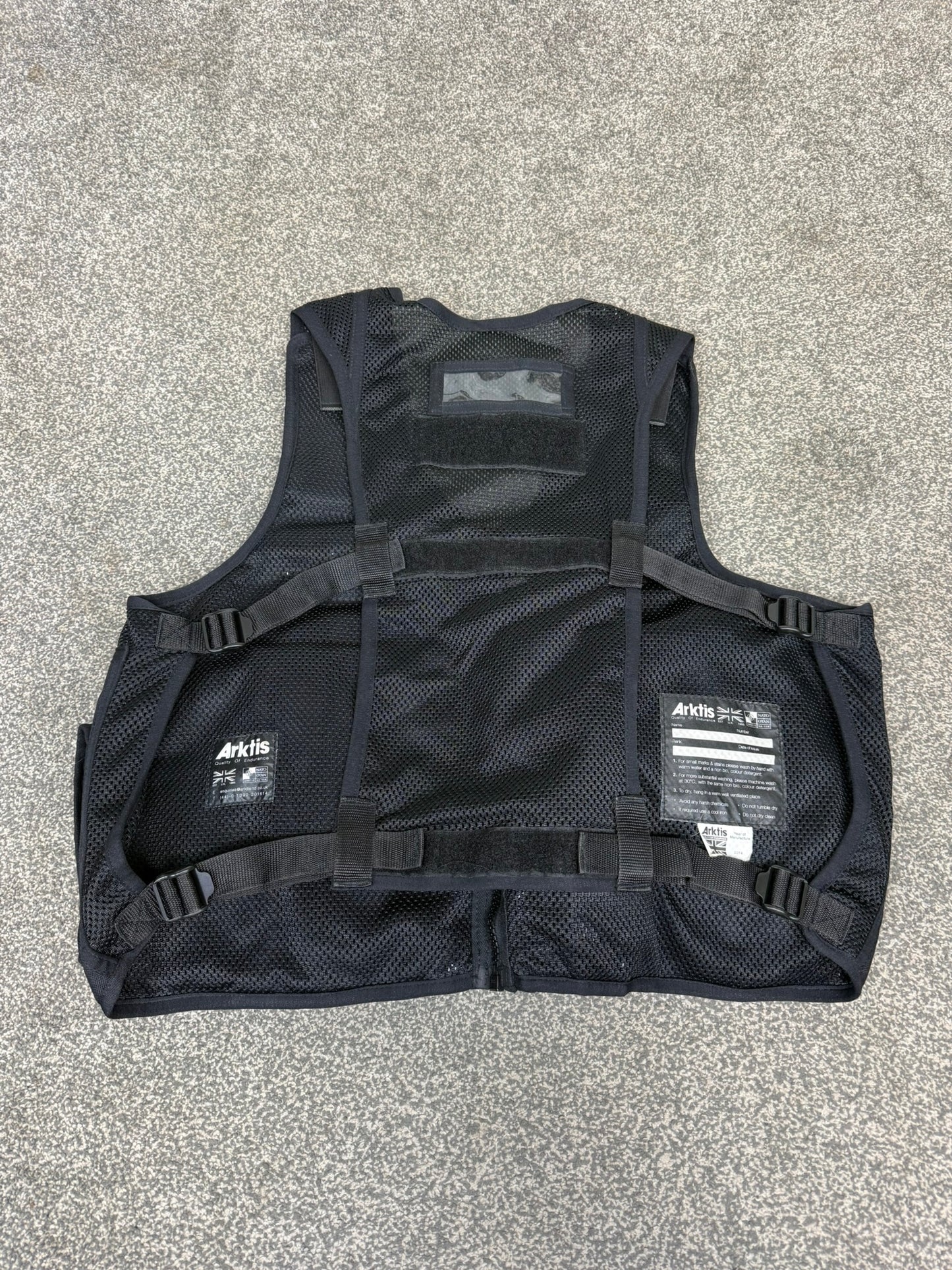 Ex Police Arktis Black Tactical Vest Utility Equipment Vest Security Marshall Airsoft - LARGE
