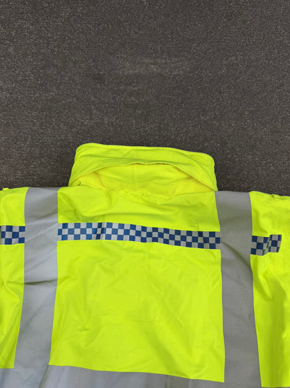 Ex Police Hi-Vis Waterproof Gore-Tex Bomber Jacket MEDIUM Walking Biker Horse Riding Recovery Coat