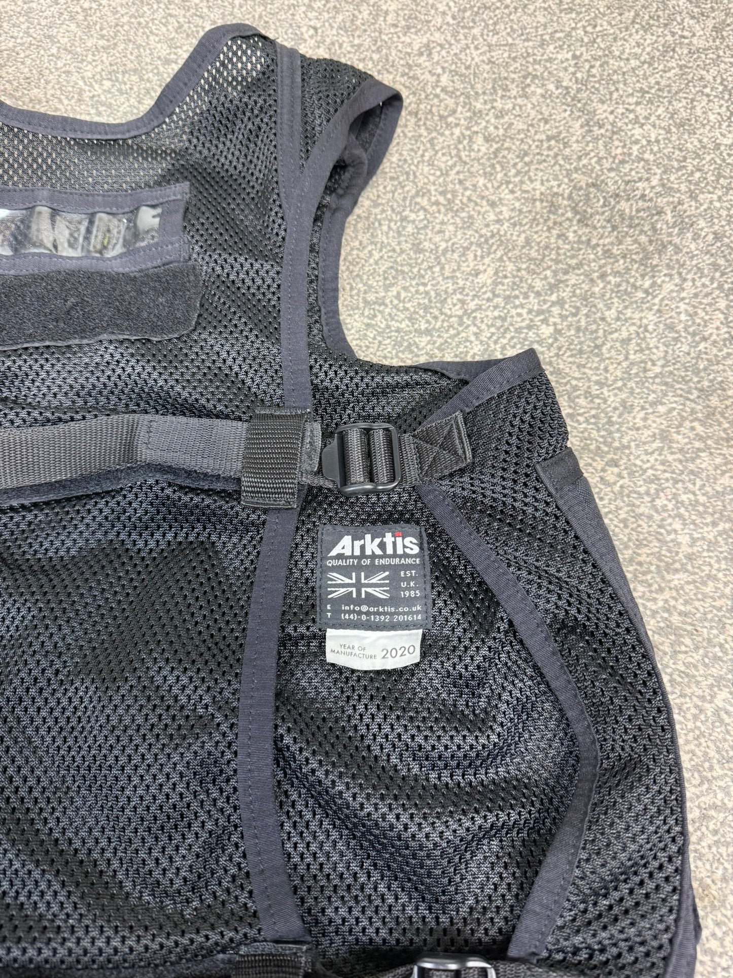 Ex Police Arktis Black Tactical Vest Utility Equipment Vest Security Marshall Airsoft - MEDIUM