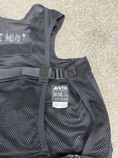 Ex Police Arktis Black Tactical Vest Utility Equipment Vest Security Marshall Airsoft - MEDIUM