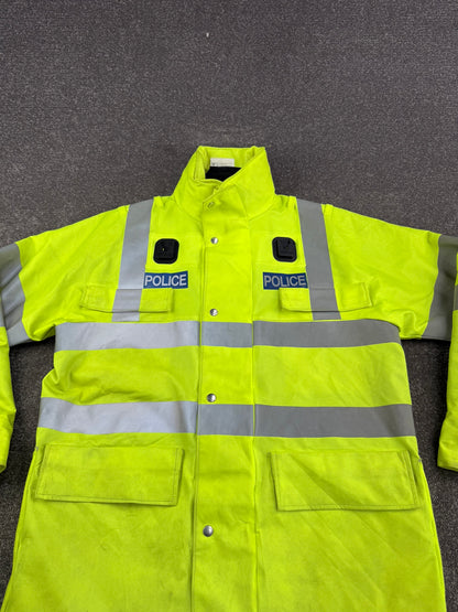 Ex Police Hi Vis Waterproof Jacket With Liner BADGED - Large Film TV Uniform Display Coat