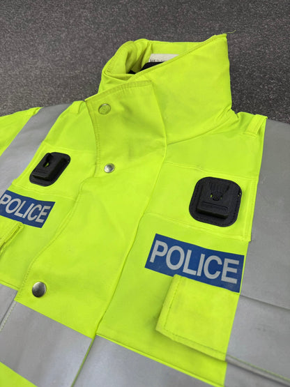 Ex Police Hi Vis Waterproof Jacket With Liner BADGED - Large Film TV Uniform Display Coat