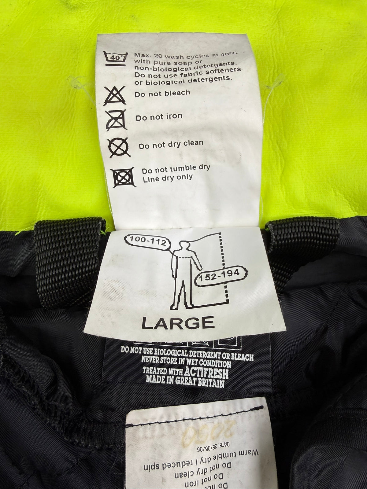 Ex Police Hi Vis Waterproof Jacket With Liner BADGED - Large Film TV Uniform Display Coat