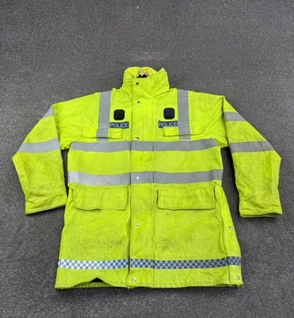 Ex Police Hi Vis Waterproof Jacket BADGED Collision Investigator - Large Film TV Uniform Display Coat