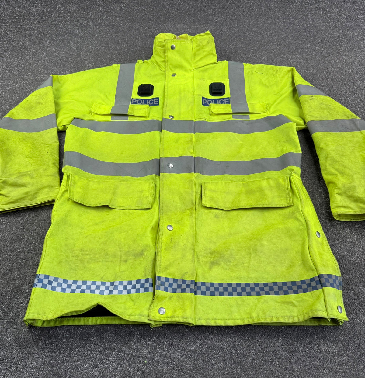 Ex Police Hi Vis Waterproof Jacket BADGED Collision Investigator - Large Film TV Uniform Display Coat