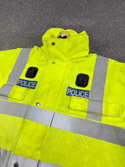 Ex Police Hi Vis Waterproof Jacket BADGED Collision Investigator - Large Film TV Uniform Display Coat