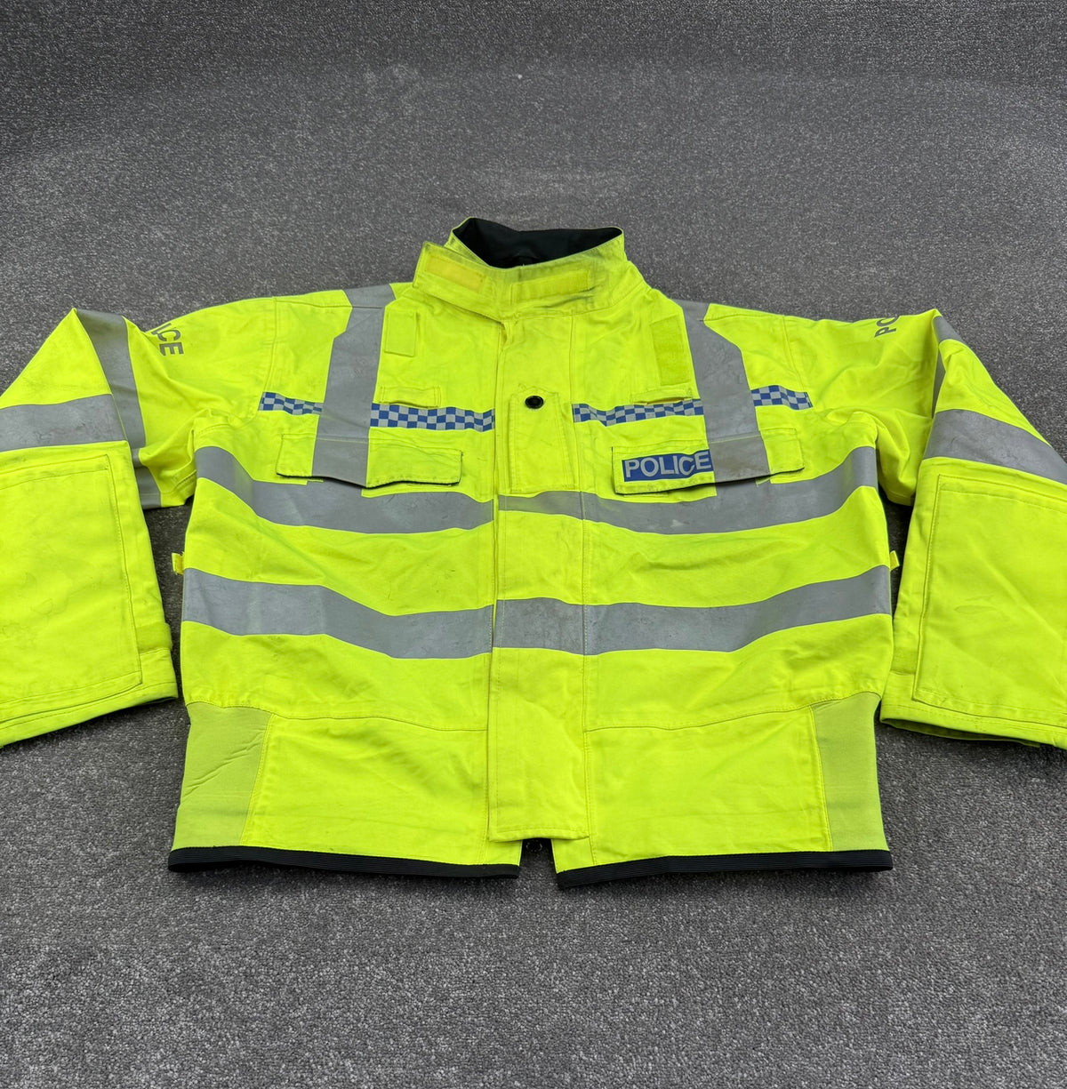 Ex Police Hi-Vis Waterproof Gore-Tex Bomber Jacket Badged LARGE Film TV Display Uniform