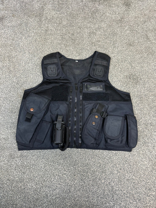 Ex Police Black Arktis Tactical Vest Utility Equipment Vest Security Patrol Airsoft - MEDIUM