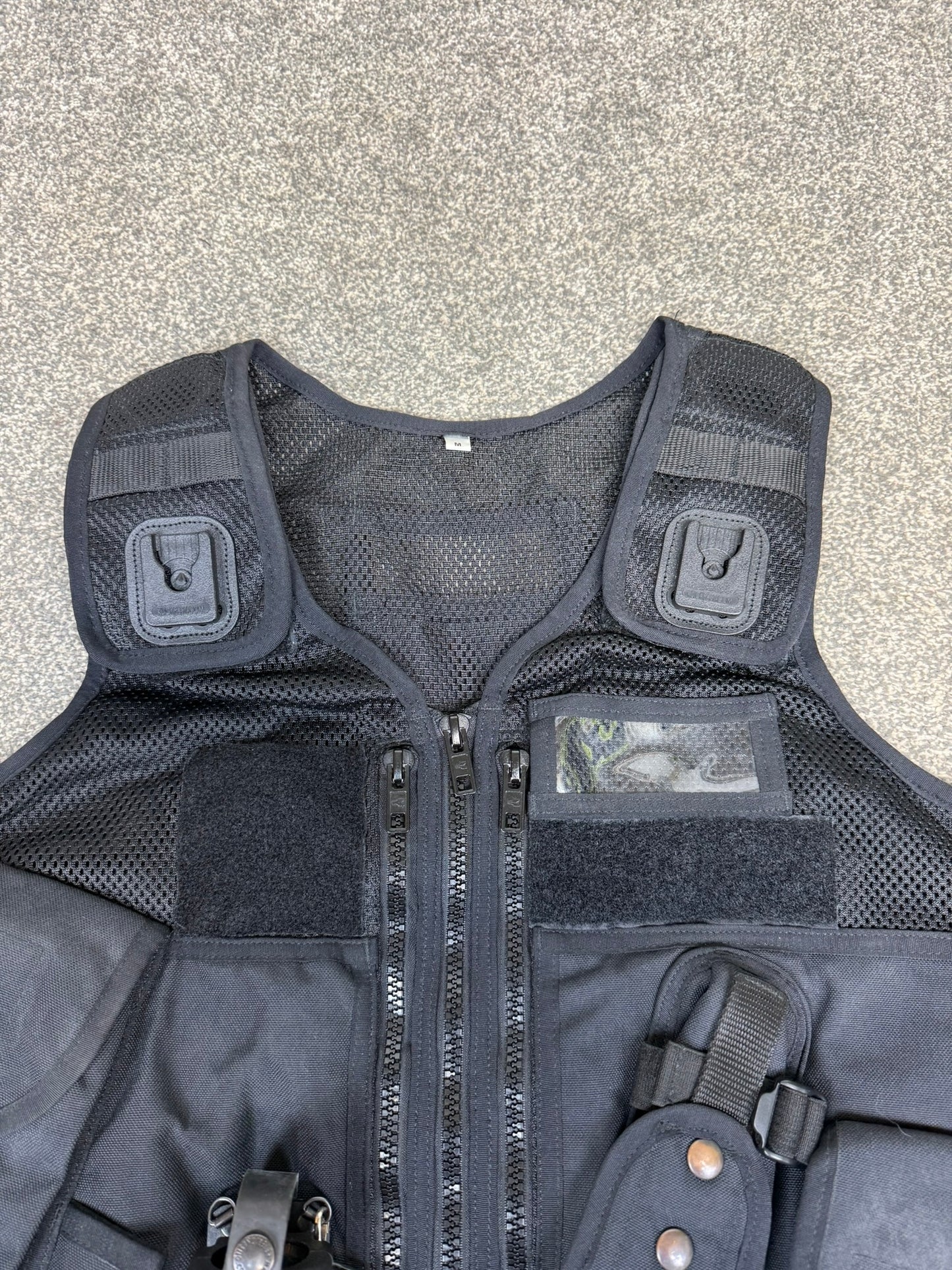 Ex Police Black Arktis Tactical Vest Utility Equipment Vest Security Patrol Airsoft - MEDIUM