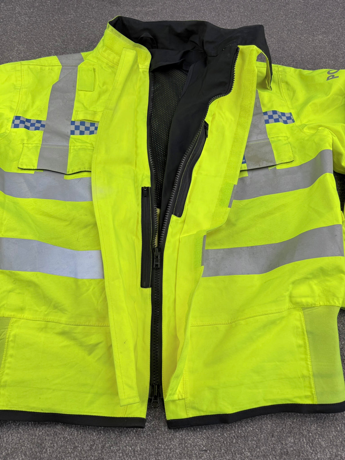 Ex Police Hi-Vis Waterproof Gore-Tex Bomber Jacket Badged LARGE Film TV Display Uniform