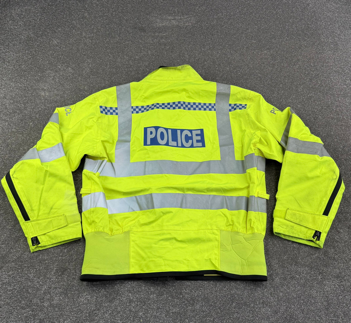 Ex Police Hi-Vis Waterproof Gore-Tex Bomber Jacket Badged LARGE Film TV Display Uniform