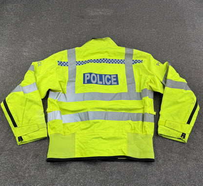Ex Police Hi-Vis Waterproof Gore-Tex Bomber Jacket Badged LARGE Film TV Display Uniform
