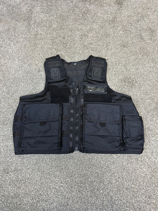 Ex Police Black Arktis Utility Patrol Vest & Pouches Dog Handler Security Airsoft - X Small