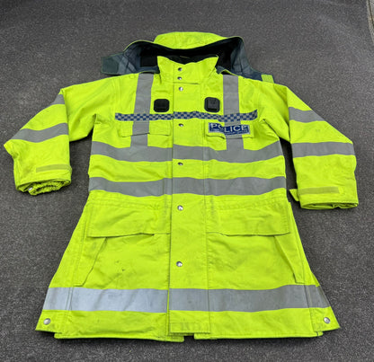 Ex Police Hi-Vis Waterproof Jacket Coat PCSO Badged X SMALL Film TV Display Uniform Anorak