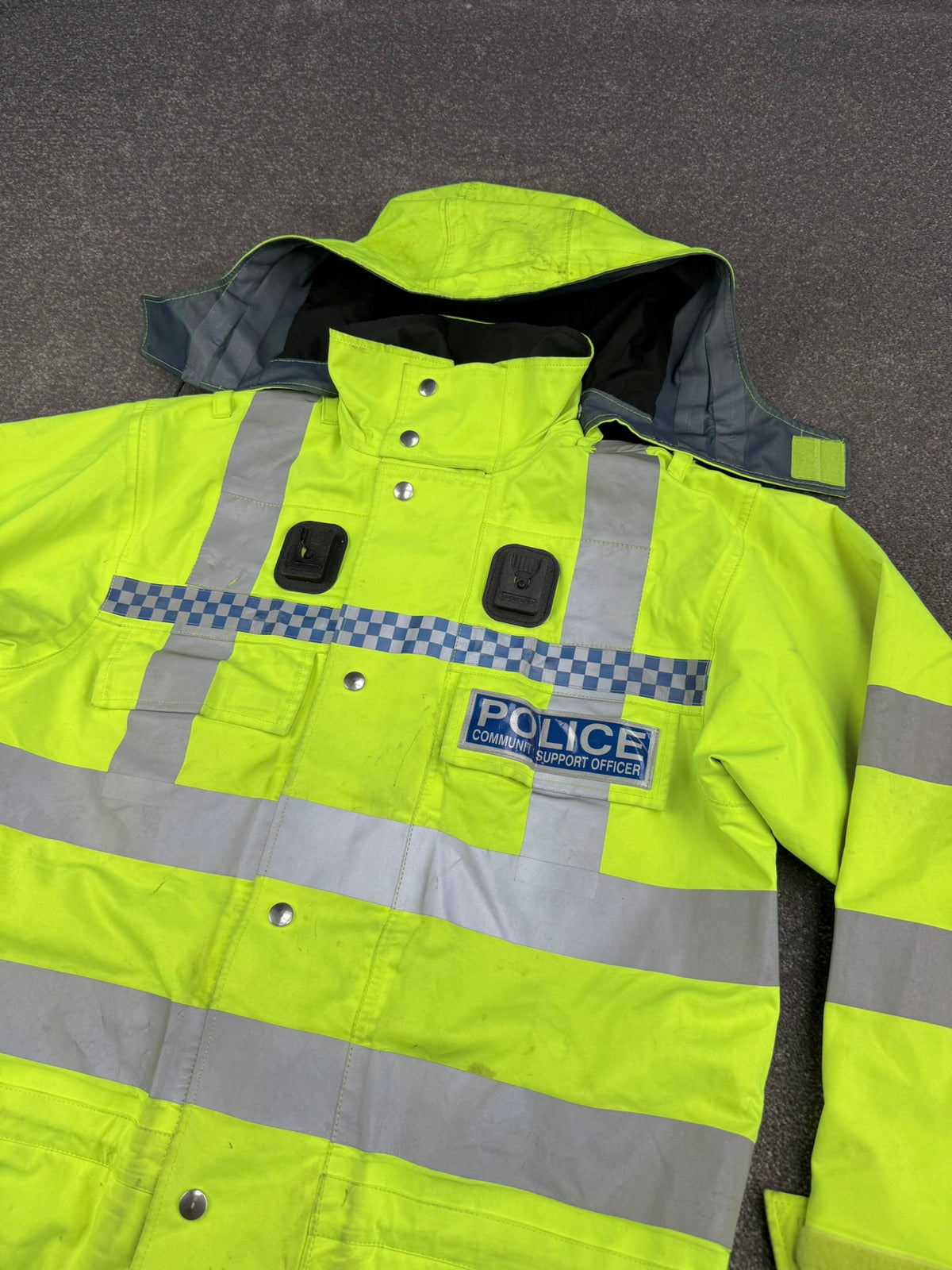 Ex Police Hi-Vis Waterproof Jacket Coat PCSO Badged X SMALL Film TV Display Uniform Anorak