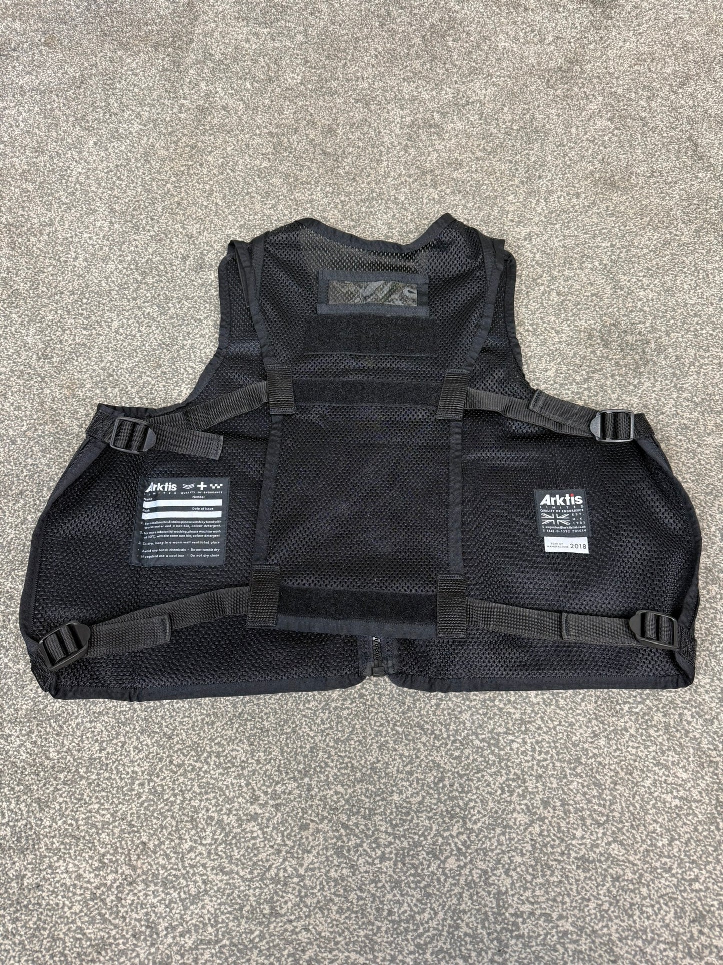 Ex Police Black Arktis Utility Patrol Vest & Pouches Dog Handler Security Airsoft - X Small