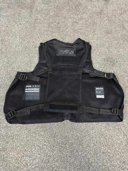 Ex Police Black Arktis Utility Patrol Vest & Pouches Dog Handler Security Airsoft - X Small
