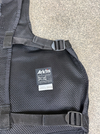 Ex Police Black Arktis Utility Patrol Vest & Pouches Dog Handler Security Airsoft - X Small