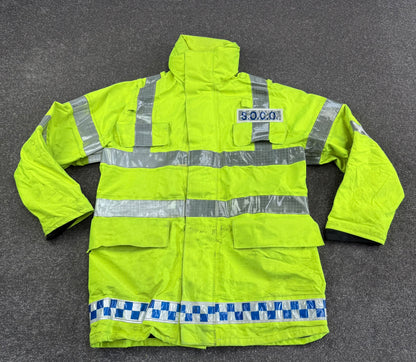 Ex Police SOCO Hi Vis Waterproof Jacket Coat MEDIUM Scenes Of Crime Film TV Display