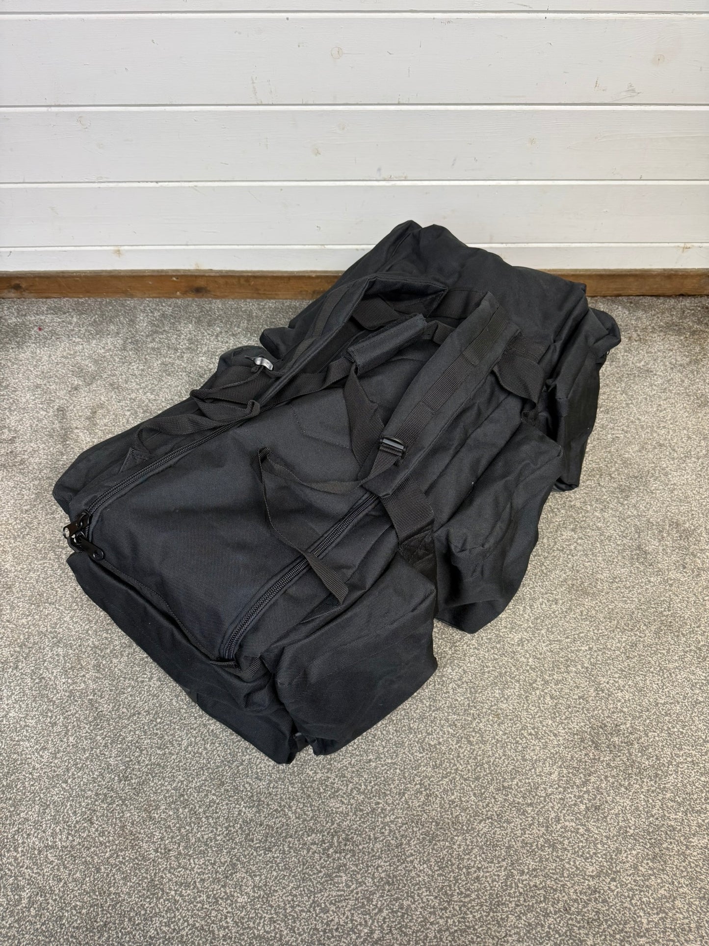 Ex Police Load Out Deployment Bag Holdall Rucksack 80L Black Security Travel