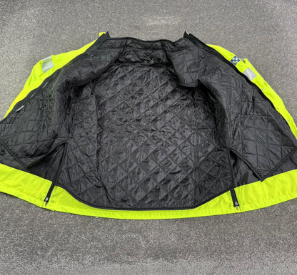 Ex Police Hi Vis Waterproof Jacket With Quilted Liner BADGED - Film TV Uniform Display Coat