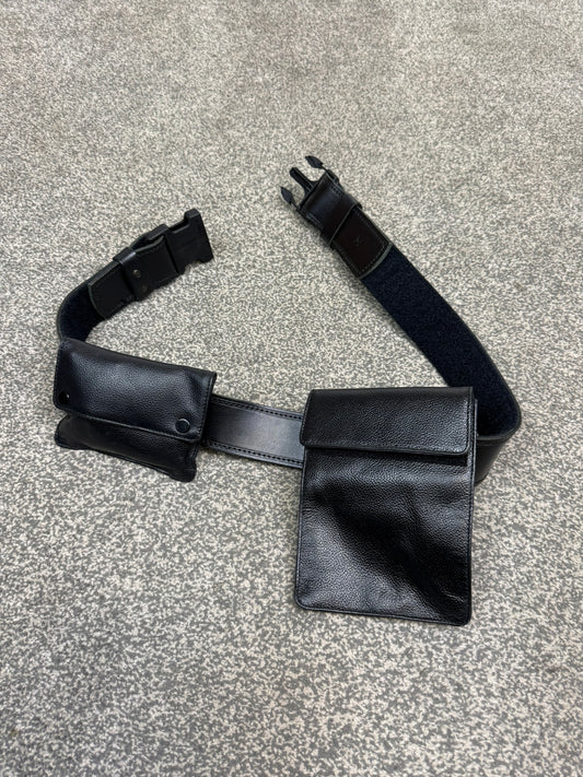 Ex Police Leather Belt & Leather Pouches - Medium Security Dog Handler Patrol
