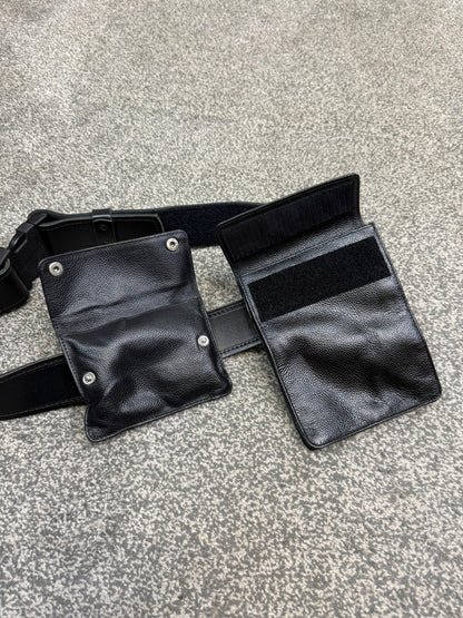 Ex Police Leather Belt & Leather Pouches - Medium Security Dog Handler Patrol