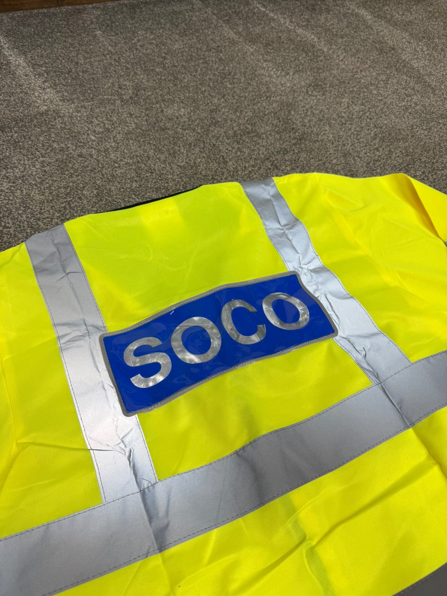 Ex Police SOCO Scenes Of Crime Officer Lightweight Hi-Vis Vest Collector Display TV Film Uniform