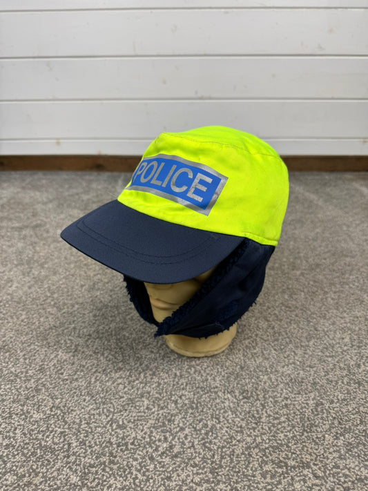 Ex Police Hi Vis Trapper Hat Collector Display Film TV Uniform Prop