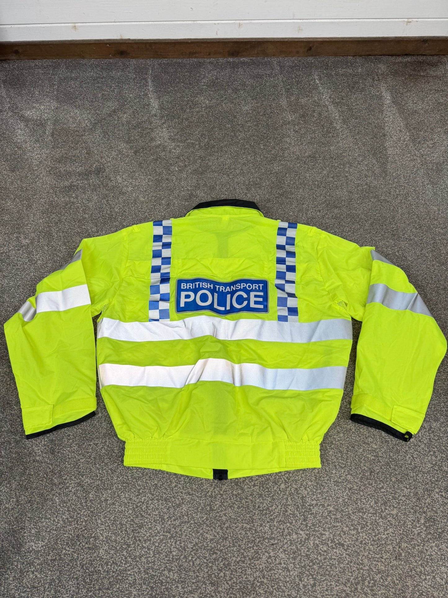 Ex British Transport Police Hi Vis Vest BTP Bomber Vest Collector Display TV Film Uniform
