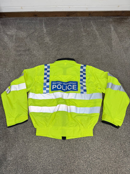 Ex British Transport Police Hi Vis Vest BTP Bomber Vest Collector Display TV Film Uniform