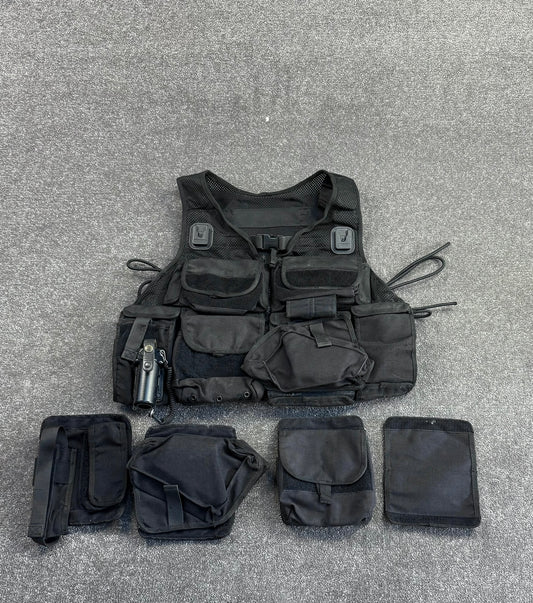 Ex Police Firearms ARV Tactical Waistcoat Vest + Spare Pouches Security Patrol Dog Handler Airsoft
