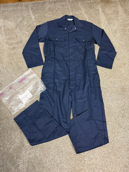 NEW Alsico Blue Coveralls Boiler Suit 44" Chest XL