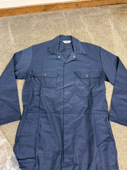 NEW Alsico Blue Coveralls Boiler Suit 44" Chest XL