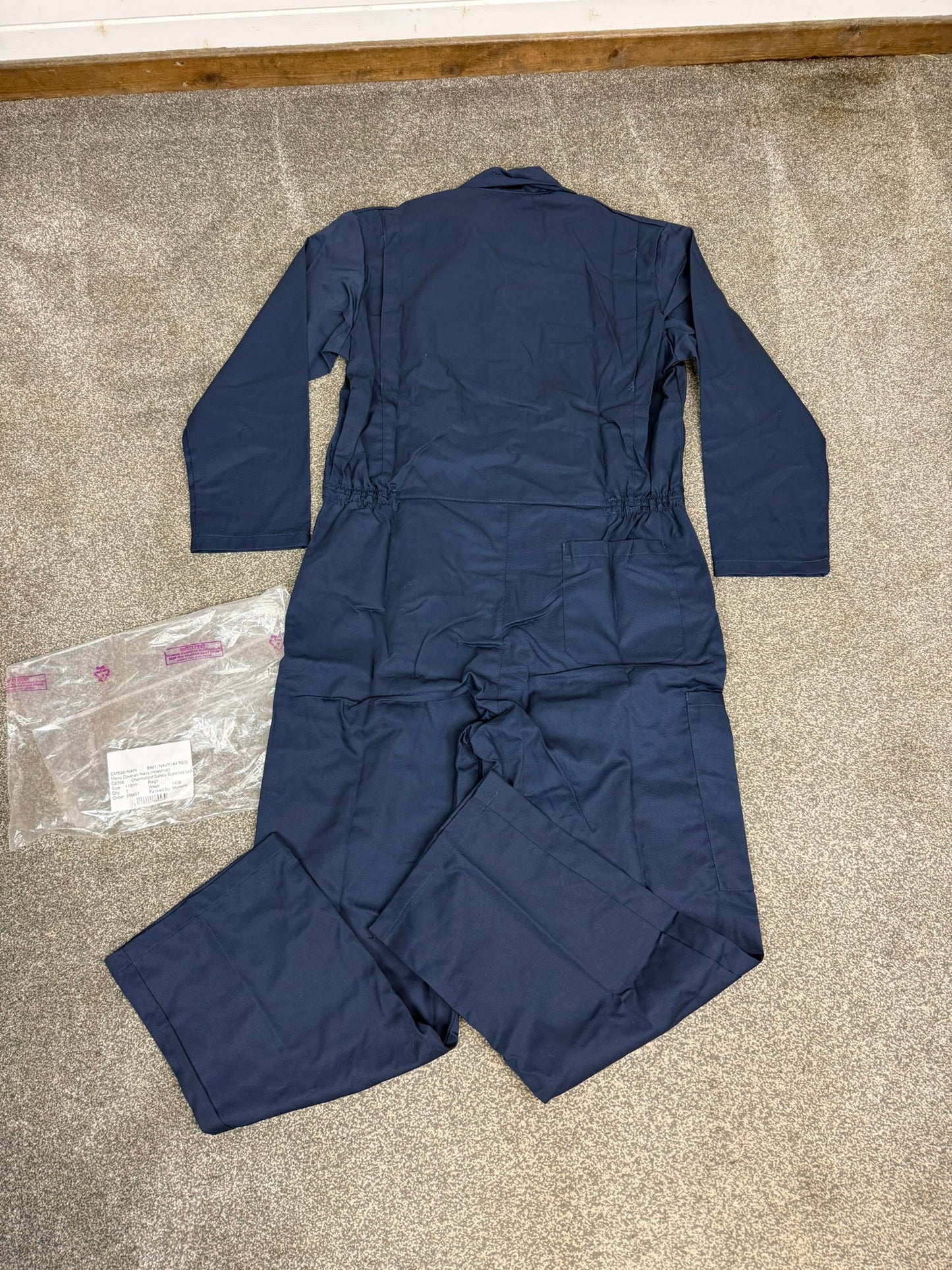NEW Alsico Blue Coveralls Boiler Suit 44" Chest XL