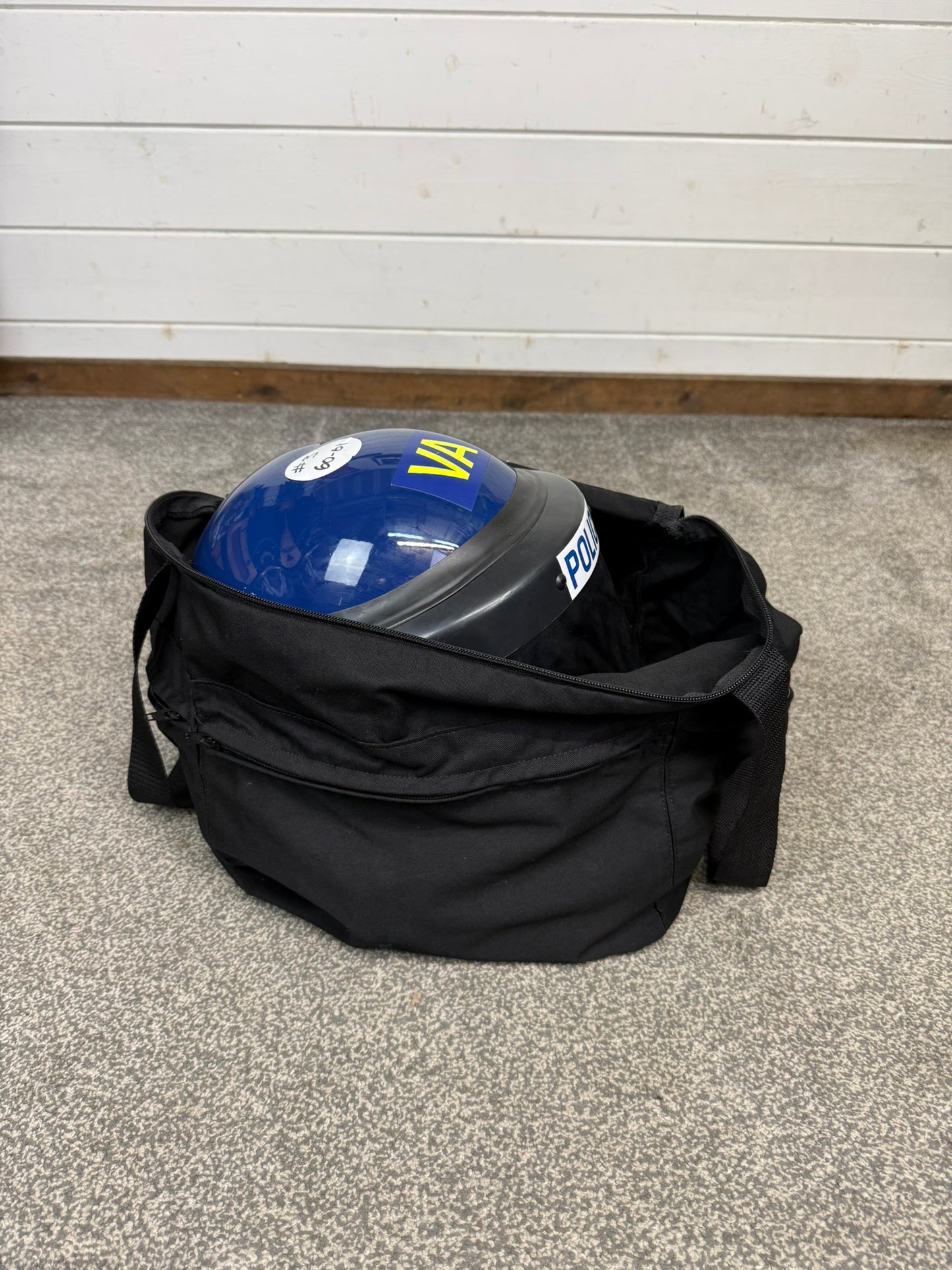 Ex Police Riot Helmet Storage Transport Bag BADGED Collector TV Film Display