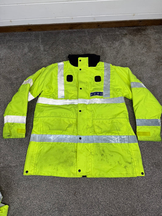 4x Ex Police Hi-Vis Waterproof Jacket Coat Job Lot BADGED Mixed Bundle