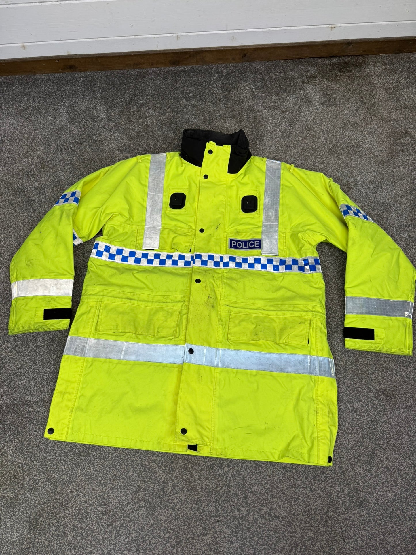 4x Ex Police Hi-Vis Waterproof Jacket Coat Job Lot BADGED Mixed Bundle