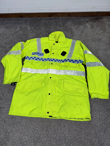 4x Ex Police Hi-Vis Waterproof Jacket Coat Job Lot BADGED Mixed Bundle