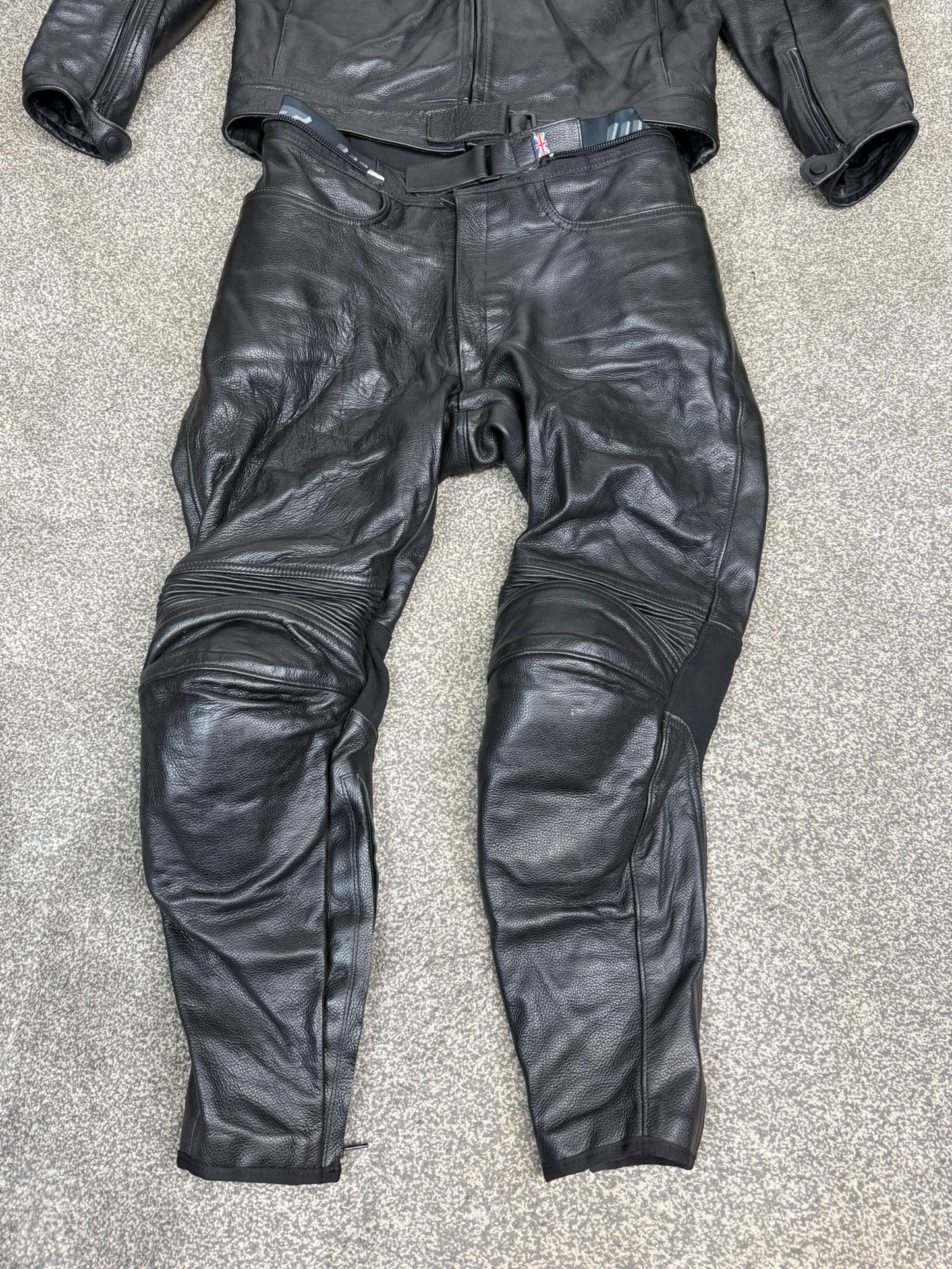 Ex Police Hideout Motorcycle Leathers 2 Piece Jacket & Trousers Motorbike Biker Suit