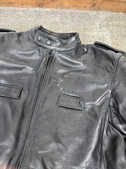 Ex Police Hideout Motorcycle Leathers 2 Piece Jacket & Trousers Motorbike Biker Suit