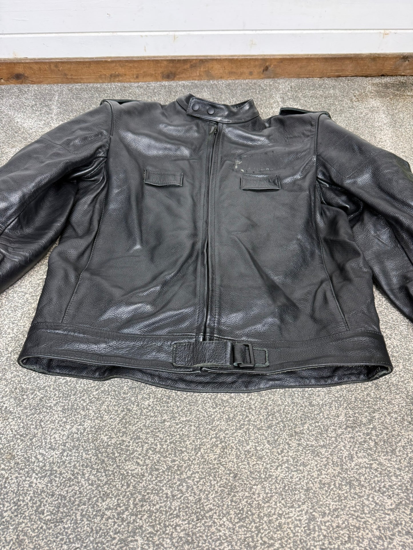 Ex Police Hideout Motorcycle Leathers 2 Piece Jacket & Trousers Motorbike Biker Suit