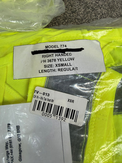 5x Ex Police Hi Vis Utility Tac Vest JOB LOT Model 774 Patrol SIA Security - X SMALL