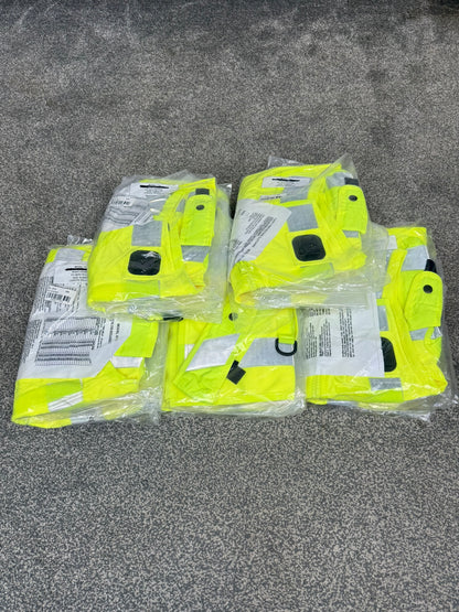 5x Ex Police Hi Vis Utility Tac Vest JOB LOT Model 774 Patrol SIA Security - X SMALL