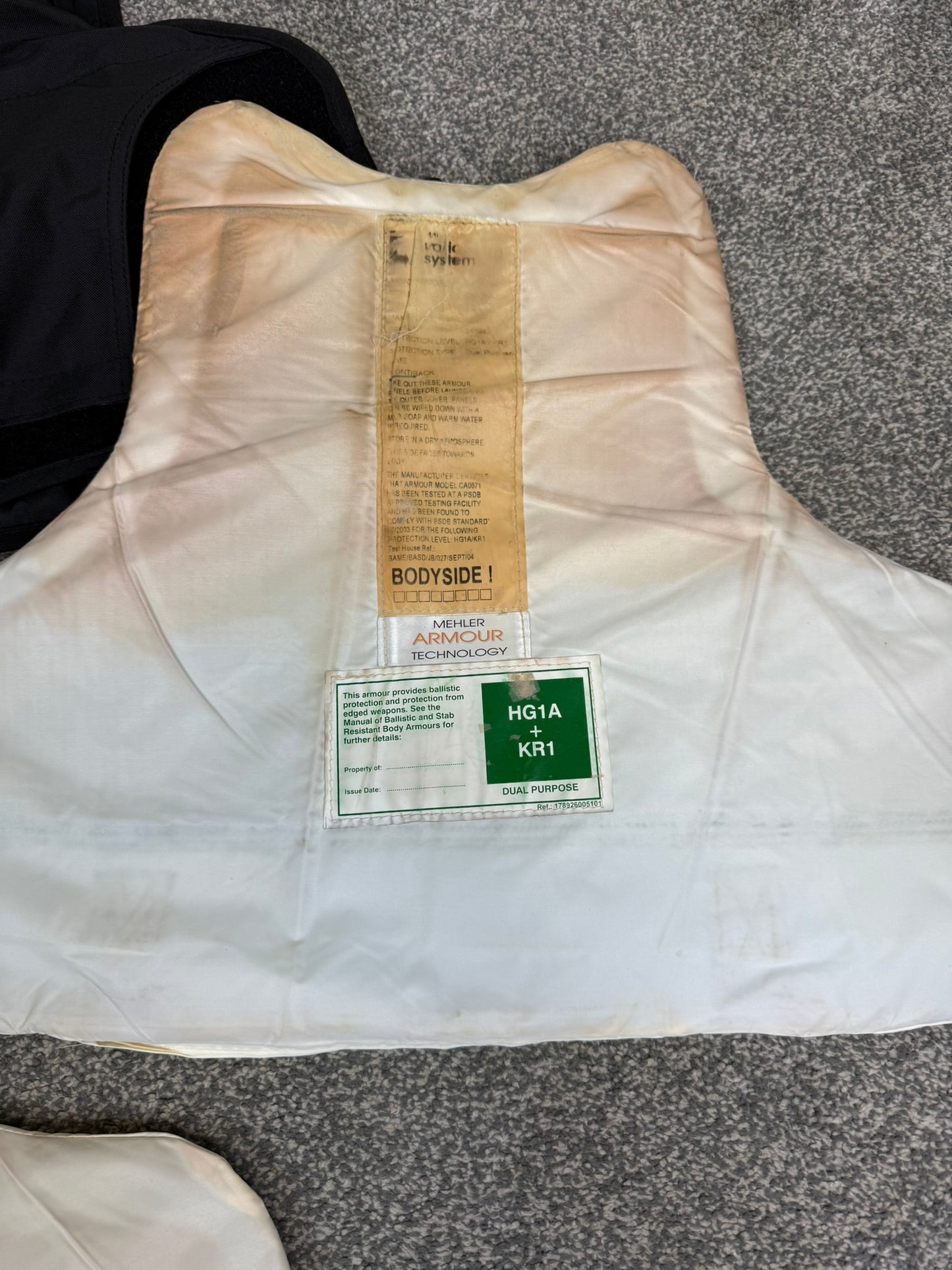Ex Police Mehler Body Armour Vest Anti Stab & Ballistic HG1A & KR1 Security - LARGE
